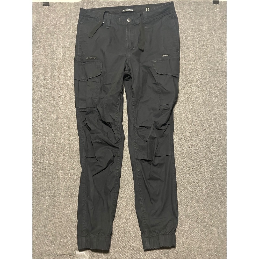 G star raw Combat cargo trainer pants black fit 35X30 (tag 33) outdoors